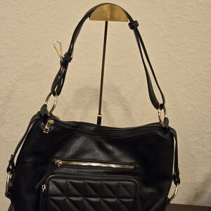Elegant Black Leather Handbag